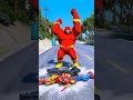 gta v hulk saves iron man u0026 spiderman from flash gorilla😧 shorts gta5