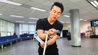 쌍절곤 기본기2-초보/초급/기초 손등감아 돌리기 (수직)^^(nunchucks tutorials)