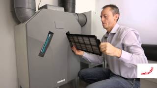 Zehnder comfortable indoor ventilation: Changing filter in Zehnder ComfoAir 350 ventilation unit