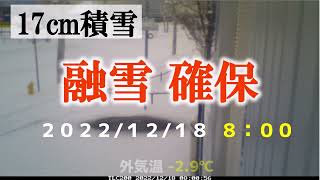 【動画】解けルモ自動制御タイムラプス2022年12月17日(解説付き)