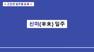 을사년 일주별 운세ㅣ신미(辛未) 일주