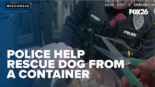 A dog in Wisconsin had to be rescued from a plastic jar