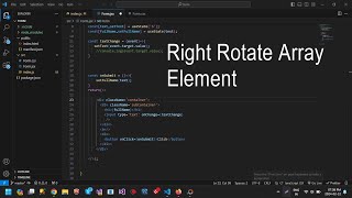 Java Program to right rotate the elements of an array in Java using Visual Studio Code