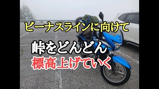 【GSR250】蓼科山に向かって宿屋からどんどん標高を上げて行く動画　ビーナスラインツーリング＃3