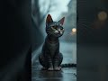 sad and gloomy story of cat in the rainy season 🥹 cat viralshots shorts