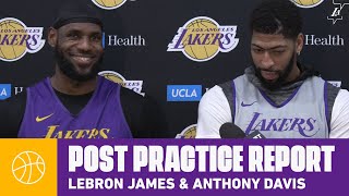 LeBron and AD discuss All-Star Weekend and staying focused in the 2nd half | Lakers Practice Report