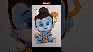 #shorts How to #draw a #beautiful #drawing #cute bal shiva #easy coloring #tutorial #kids #trending