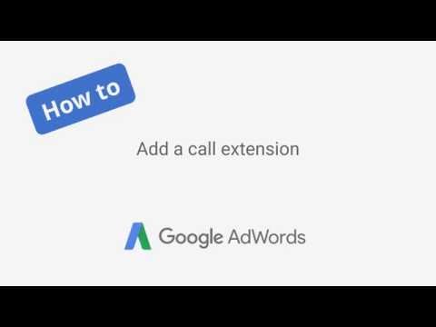 How to add a call extension How to add a call extension