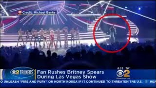 Fan Rushes Britney Spears During Las Vegas Show