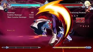 BBCF: Azrael 5C Counter Juggle Damage Route