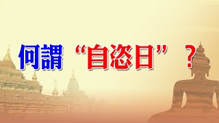 巴利藏原始佛教經典 相應部14  何謂 “自恣日”？