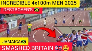 Incredible MEN 4x100m Relay Jamaican 🇯🇲 Burned The Field Destroyed Britain And The World/2025 Track