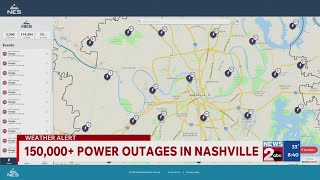 150,000 power outages across Nashville