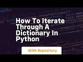 how to iterate through a dictionary in python
