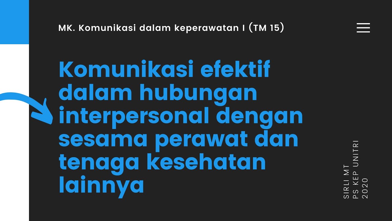 Komunikasi Efektif Dalam Hubungan Interpersonal Dengan Sesama Perawat
