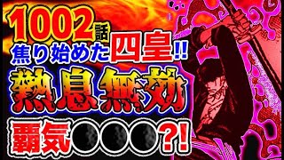 【ワンピース ネタバレ予想】四皇が焦り始めた？閻魔の破壊力！熱息無効！驚愕の理由！覇気の●●●？！(予想妄想考察)