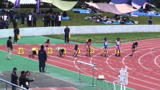 水口高校陸上部20121103女子100m準決勝1組