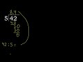 divide 42 by 5 decimal result . division with 1 digit divisors . how to do