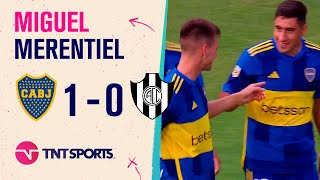 El gol de Miguel Merentiel para el 1 a 0 de Boca sobre Central Córdoba
