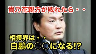 貴乃花親方が敗れたら・・相撲界は・・白鵬の○○になる!?