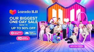 Join our Lazada Happiness Ambassadors SEVENTEEN at the #Lazada1111BiggestOneDaySale on NOV 11