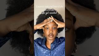 Quick natural hairstyle for short 4c hair. No gel needed🤭🤍 #naturalhairtutorial #4cnaturalhair