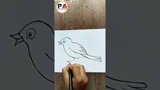 Easy Drawing of Bird ||#shorts #ytshorts