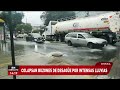 chosica colapsan buzones de desagüe por las intensas lluvias