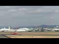 名古屋空港を離陸するfda機 ドリームレッド ja01fj fda airplane which take off at nagoya airport 2018.3.4