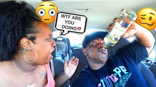 I CHUGGED The ENTIRE BOTTLE While Driving... SHE WAS SCARED!