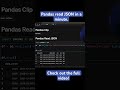 Pandas read json in a minute!! 🔥 #python #tutorial #pandasdataframe