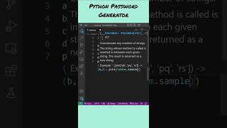 EASY Random Password Generator 💻#python #programming #shorts
