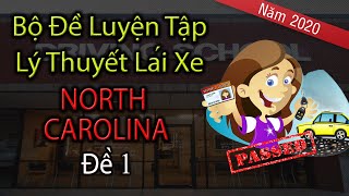 Câu Hỏi Thi Lý Thuyết Lái Xe N Carolina 2020 - Đề 1 | Thi Lý Thuyết Lái Xe Ở Mỹ | Lái Xe Ở Mỹ | TaFa