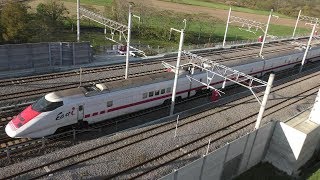 2018年10月13日　北海道新幹線　湯の里知内信号場　イーストアイ　East-i　（E926形）　通過