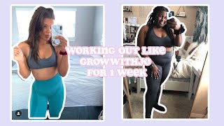 WAlKING EVER DAY FOR 1 WEEK | WORKING OUT LIKE GROWWITHJO FOR 1 WEEK *lost 2 pounds walking*
