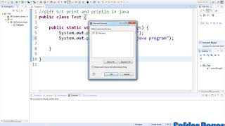 Java Programming Tutorial 08 difference between print and println in java