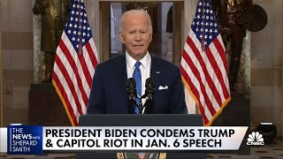 Biden strongly condemns Trump on anniversary of insurrection, accuses him of inciting the mob