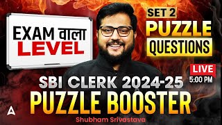 SBI CLERK Reasoning 2024-25 | SBI Clerk Puzzle Questions Set 2 | Reasoning  By Shubham Srivastava