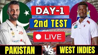 PAKISTAN vs WEST INDIES 2nd MATCH LIVE COMMENTARY | PAK vs WI TEST LIVE