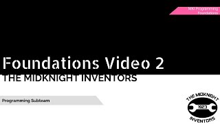 FRC Programming Foundations - Video 2