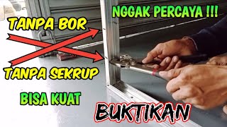 NGGAK PERCAYA !!! PASANG KERANGKA BESI PARTISI TANPA BOR SEKRUP