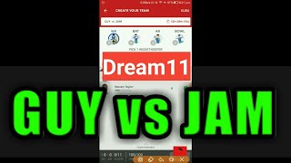 Guy vs Jam dream11 | Guyana Amazon Warriors vs Jamaica Tallawahs | Guy vs Jam Best winning team xi
