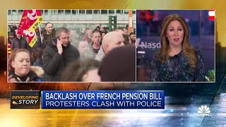 Backlash over French pension bill: Protestors clash with police