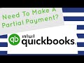 {QuickBooks Payments} How To Pay A Partial Payment On An Outstanding Invoice