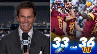 Tom Brady GOES CRAZY Eagles did eliminate Cowboys from playoffs by losing to Commanders 36-33