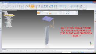 SOLID EDGE ST6 - DIMENSION FROM A PLANE IN SYNCH MODE