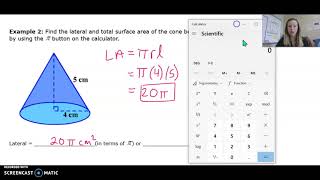 Lateral and Total Surface Area of a Cone