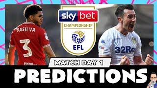 EFL Championship 2019/20  - Matchday 1 Predictions