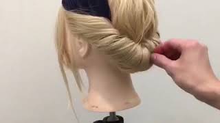 ギブソンタックを作っても崩れない100均ヘアバンドアレンジ