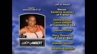 Lucy Lambert ~ Long Obituary
